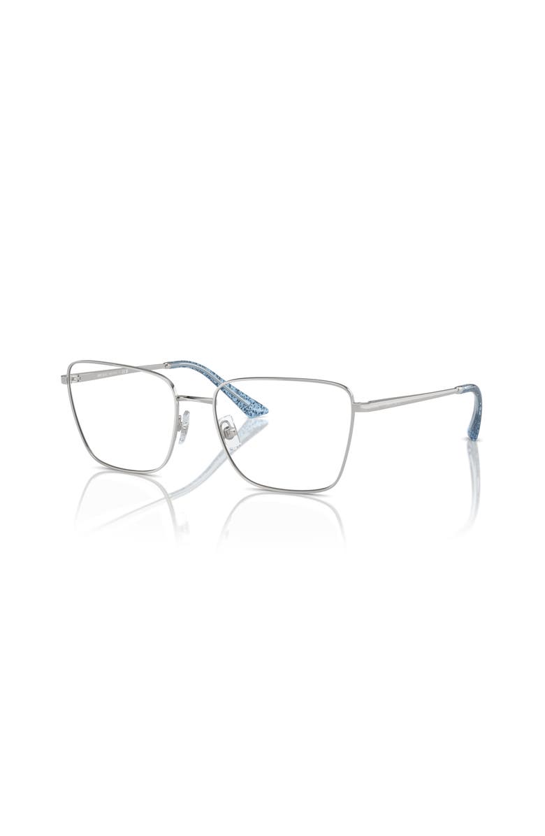 Jimmy Choo 55mm Rectangle optical glasses, Main, color, Silver