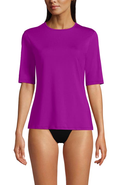SunShade UPF 50 Elbow Sleeve Rash Guard Swim Tee