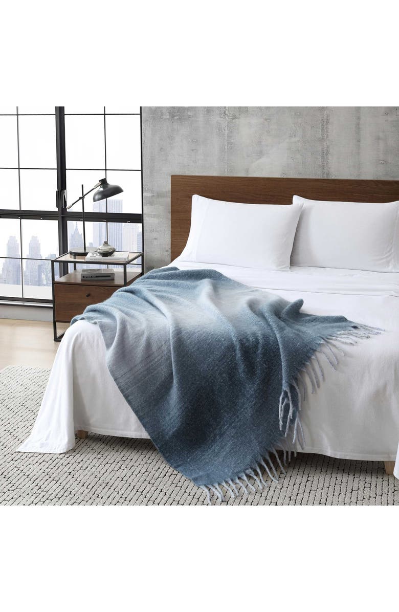 Kenneth Cole Faux Mohair Throw, Alternate, color, Blue