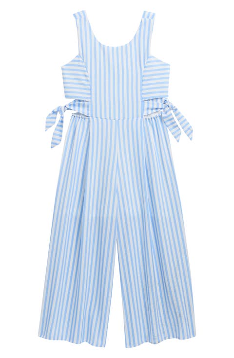 Kids' Floral Side Tie Jumpsuit (Big Kid)