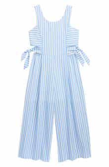 Ava & Yelly Kids' Floral Side Tie Jumpsuit