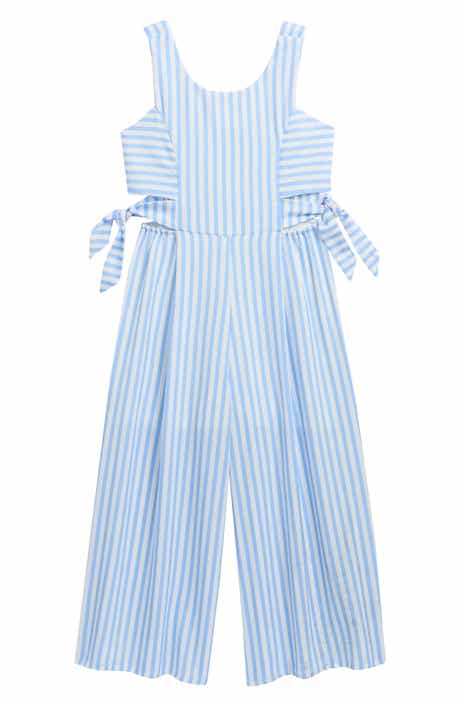 Ava & Yelly Kids' Floral Side Tie Jumpsuit