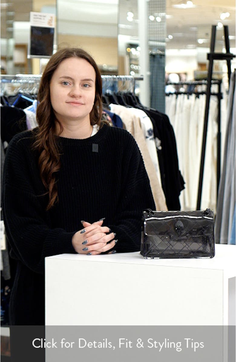 Mini Kensington Drench Vinyl Convertible Clear Crossbody Bag, sales video thumbnail