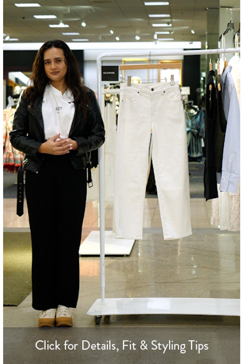 High Waist Crop Straight Leg Jeans video