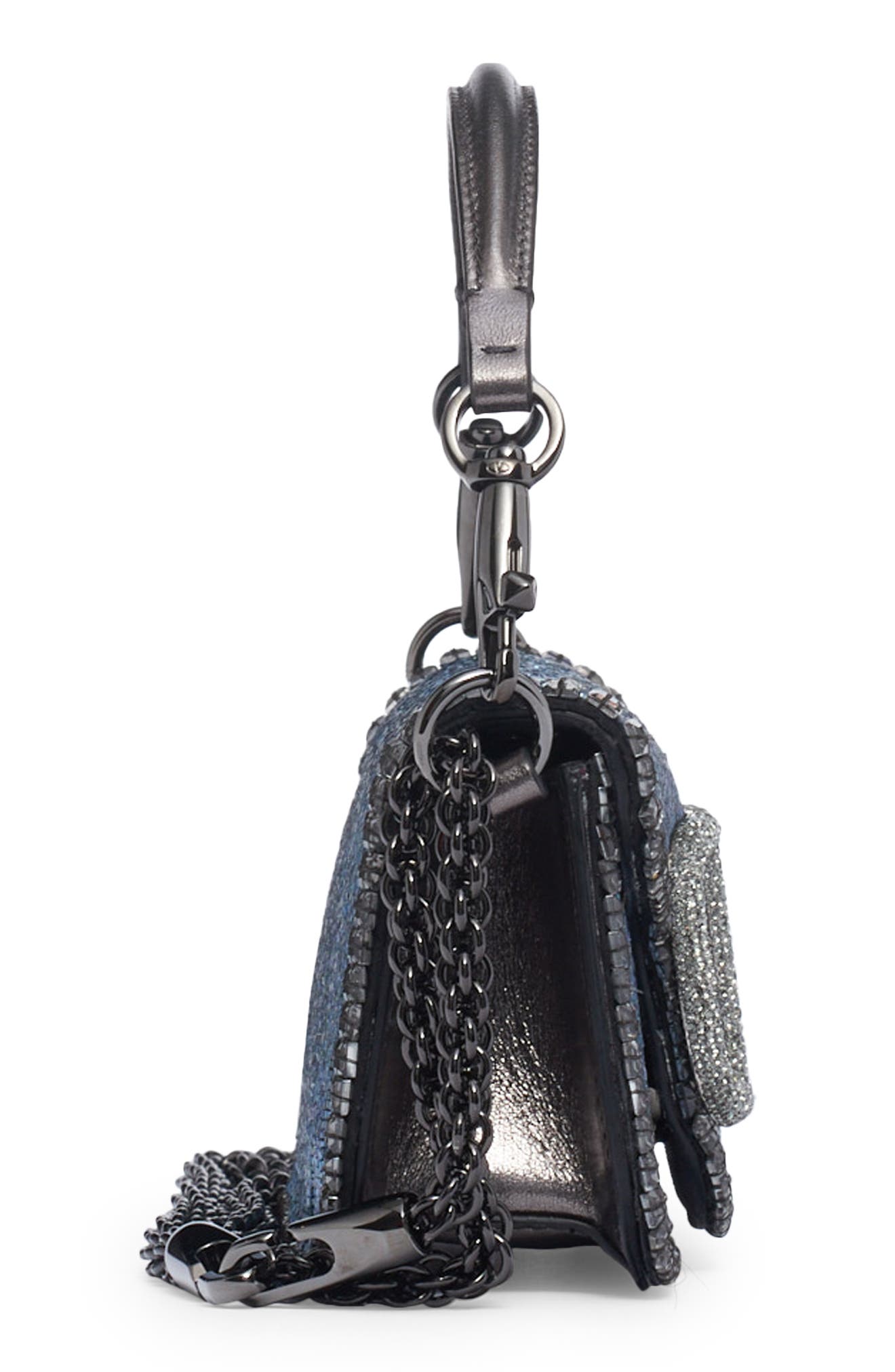 Valentino Garavani Small Locò Beaded Shoulder Bag, Alternate, color, 