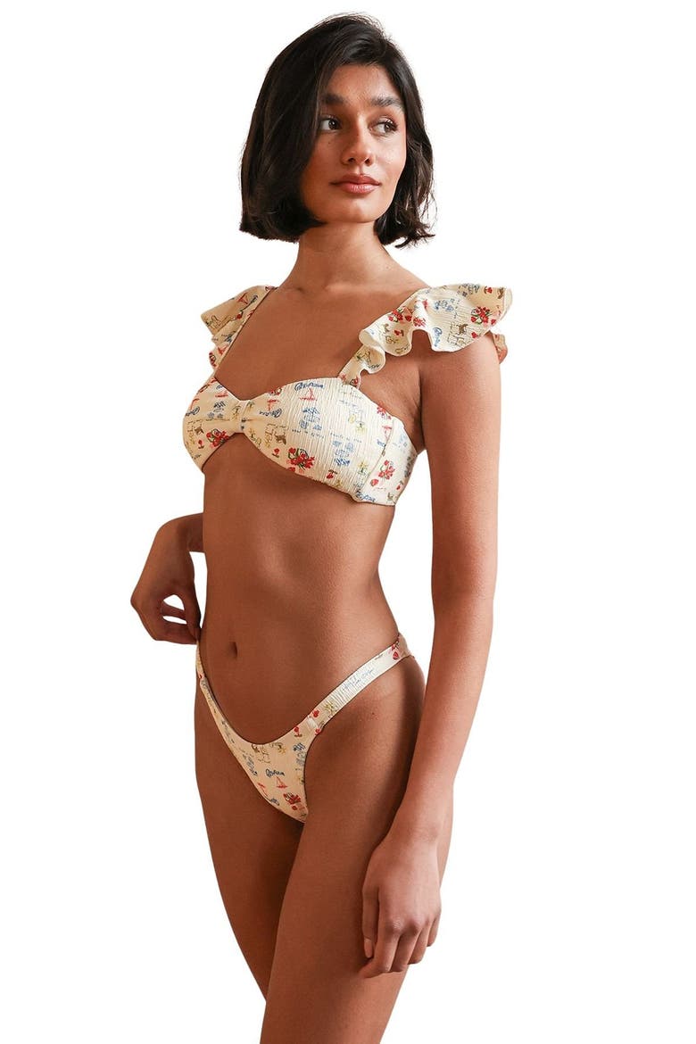 Honeymoon Super Cheeky Bikini Bottom, Alternate, color, Cap Ferrat