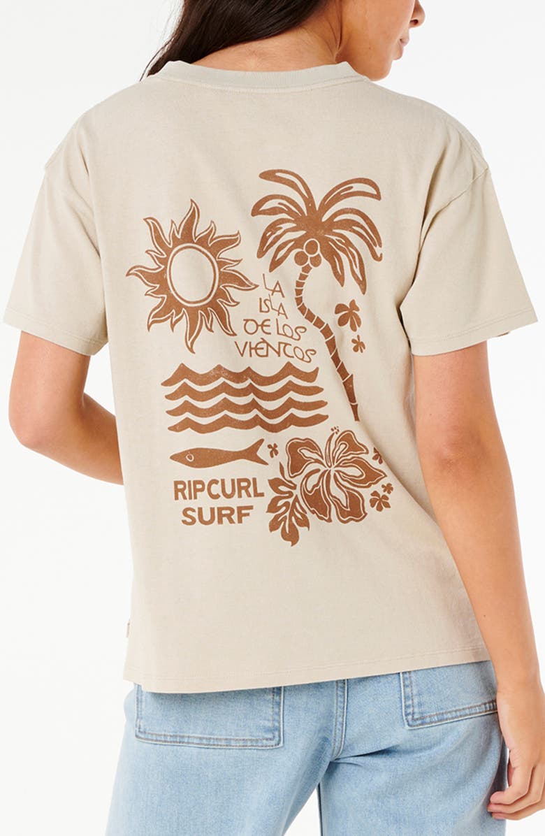 Rip Curl Cala Nights Relaxed Graphic T-Shirt, Alternate, color, Natural