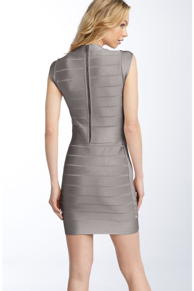 Banded Cap Sleeve Minidress, Alternate, color, GREY STEEL