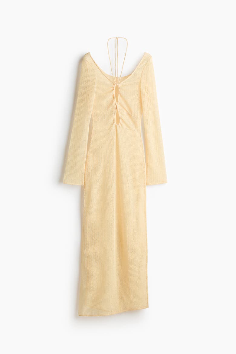 Loose-knit Beach Dress, Alternate, color, Light yellow