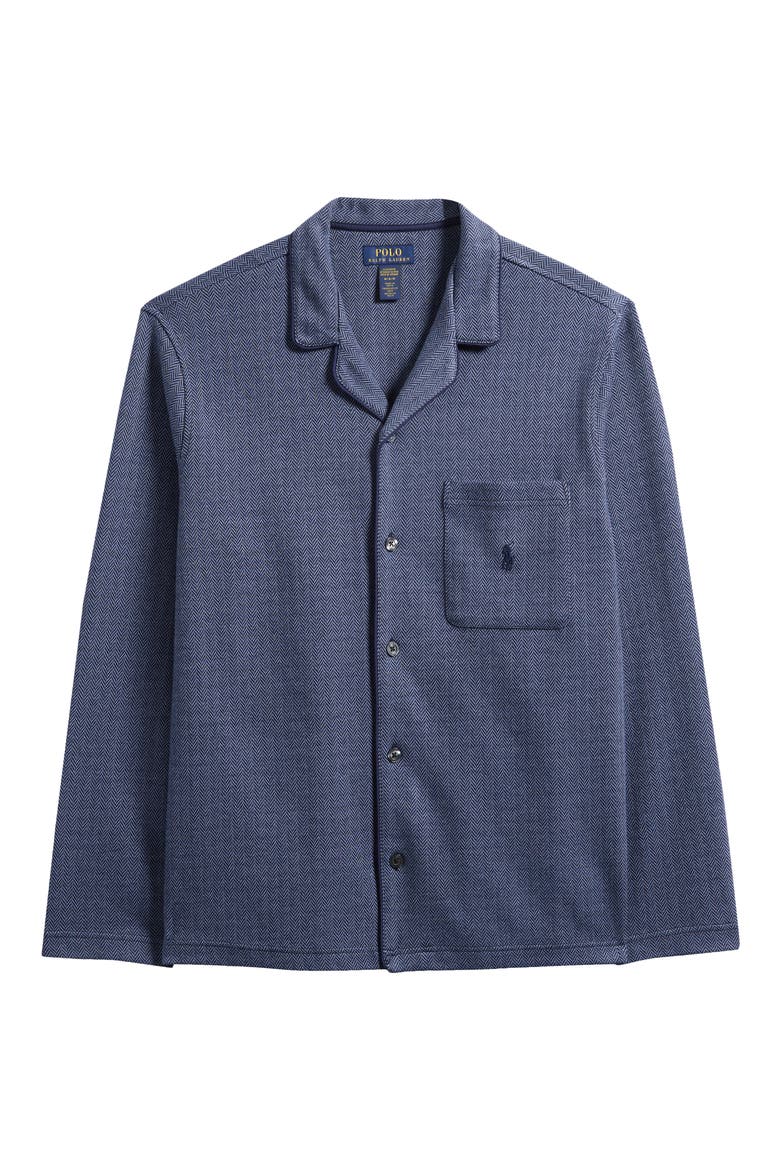 Long Sleeve Pajama Top, Alternate, color, CRUISE NAVY