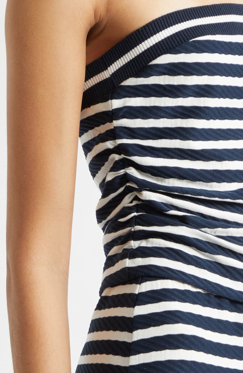 Ramy Brook Raya Stripe Strapless Top, Alternate, color, Navy Stripe