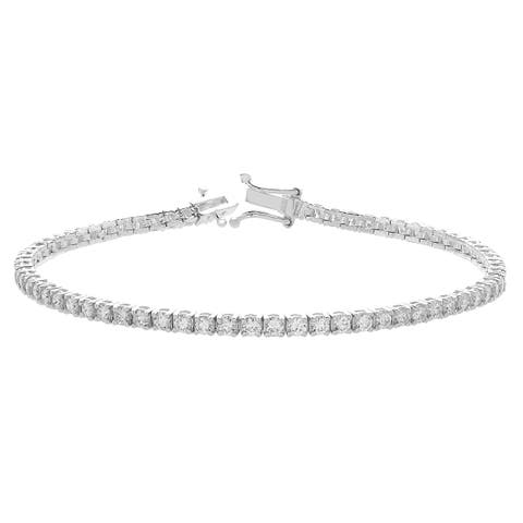 LMJ LoveGrown 10K White Gold Lab Grown Diamond Tennis Bracelets - 3.36 Cts