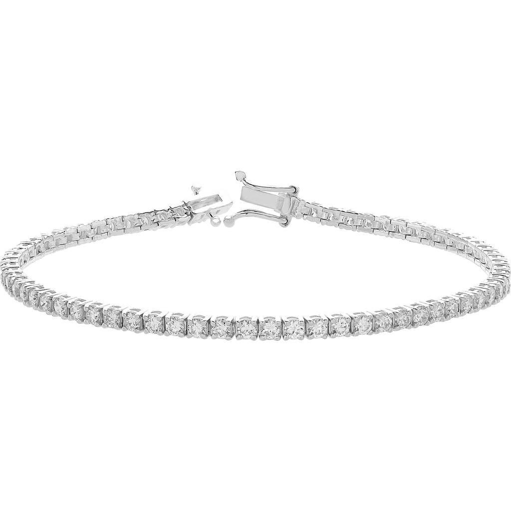 Luvmyjewelry Lmj Lovegrown 10k White Gold Lab Grown Diamond Tennis Bracelets In 10k White Gold