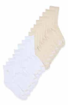 Hurley 8-Pack Terry Quarter Cut Socks