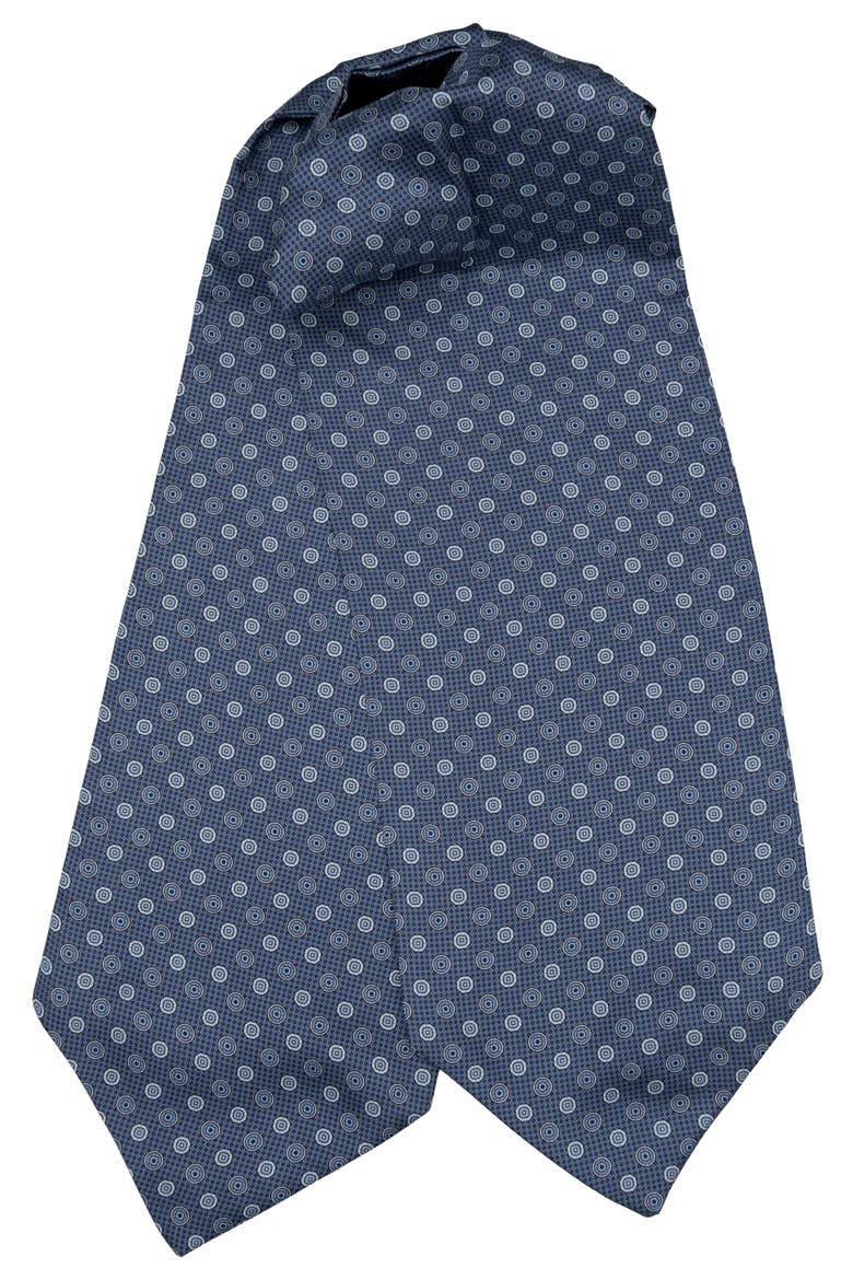 Nino - Silk Ascot Cravat Tie for Men, Main, color, Blue