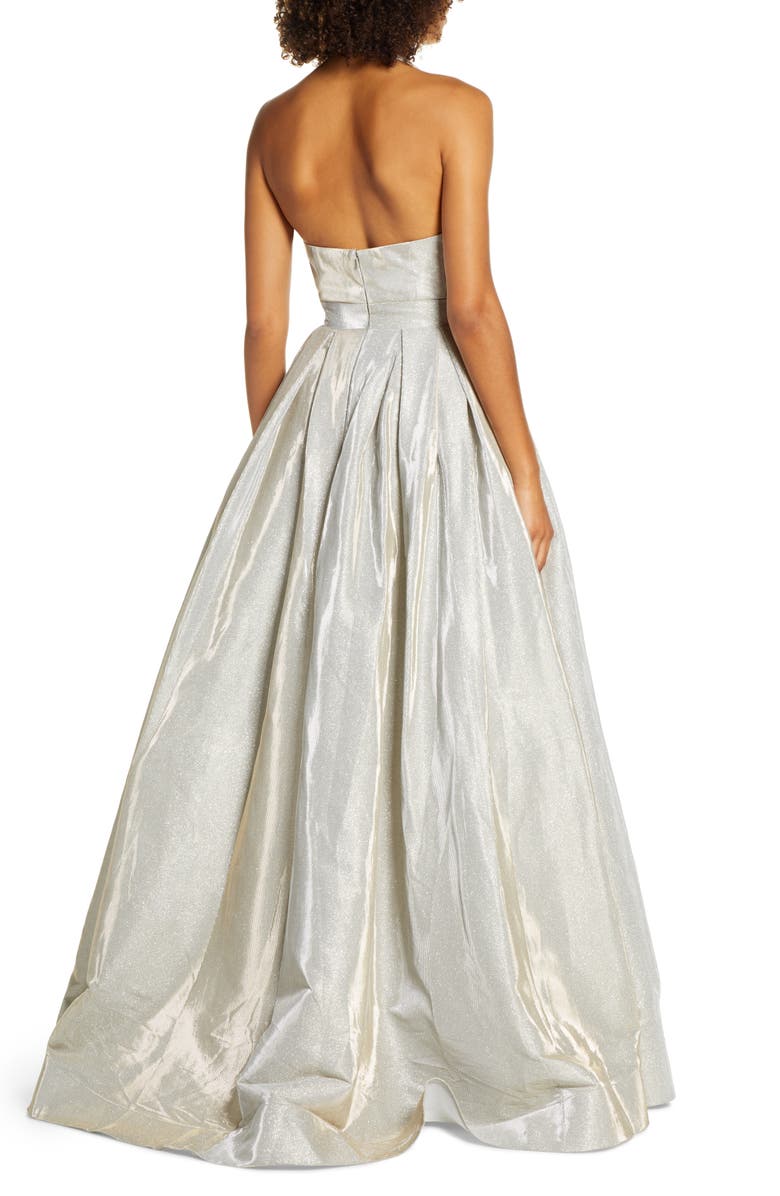 Ieena for Mac Duggal Mac Duggal Shimmering Halter Neck Ballgown, Alternate, color,