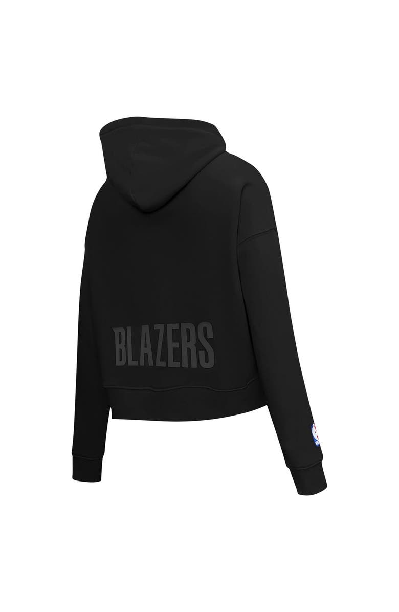 PRO STANDARD Women's Pro Standard Black Portland Trail Blazers Jewels Cropped Pullover Hoodie, Alternate, color, Black