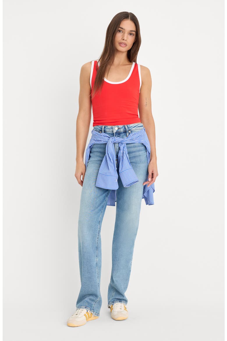 Stretch Cotton Crop Ringer Tank, Alternate, color, FLAMING HOT