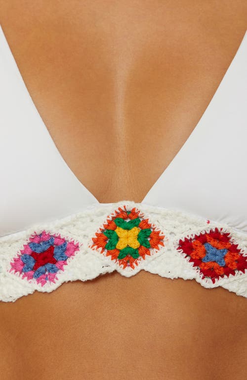 Isabella Rose 1969 Halter Triangle Swim Top In White