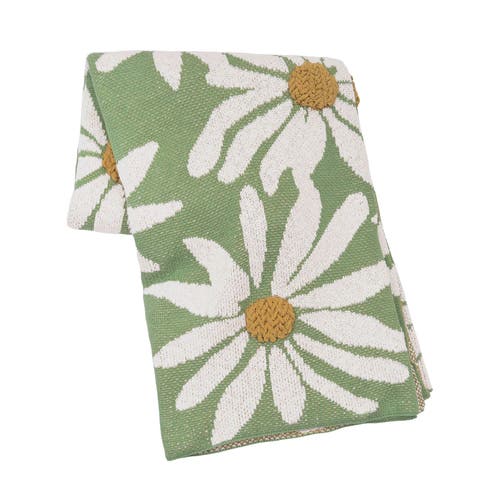Carol & Frank Daisy Throw Blanket In Sand