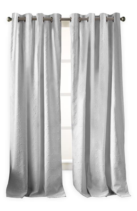 Chrysanthemum Floral Grommet Curtains