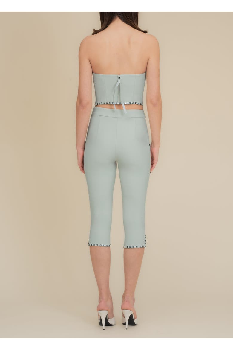 Benjamin Soft Stretch Cropped Capri Pant, Alternate, color, Sage