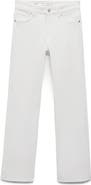 MANGO Sienna Raw Hem Crop Flare Jeans