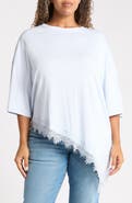 Renee C Lace Hem Asymmetric Top