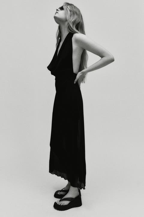 Cowl-neck Maxi Dress