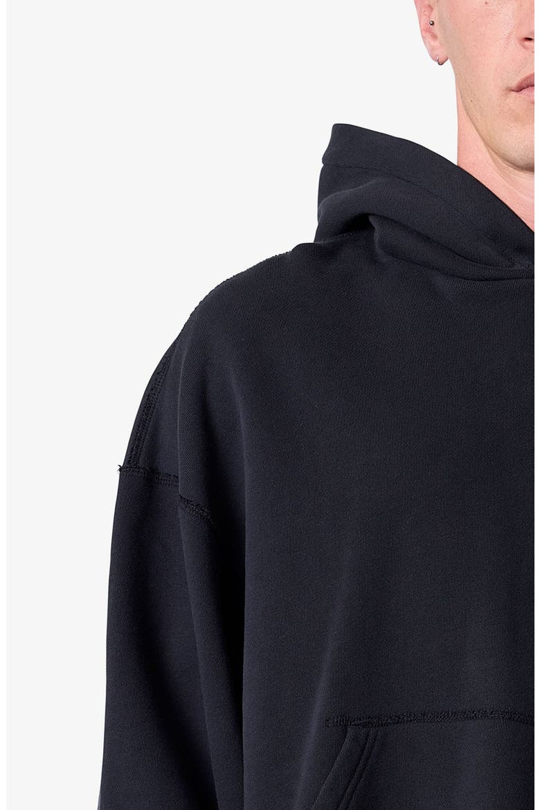 Cotton Pullover Hoodie, Alternate, color, BLACK