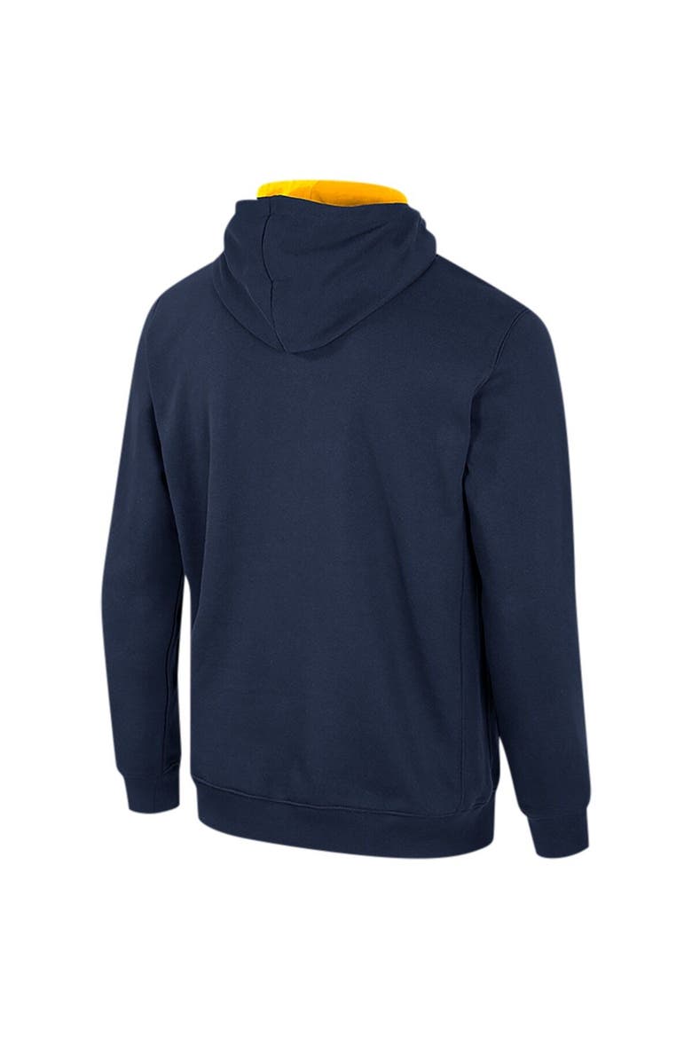 Men's Colosseum Navy West Virginia Mountaineers Half-Zip Hoodie, Alternate, color, Navy