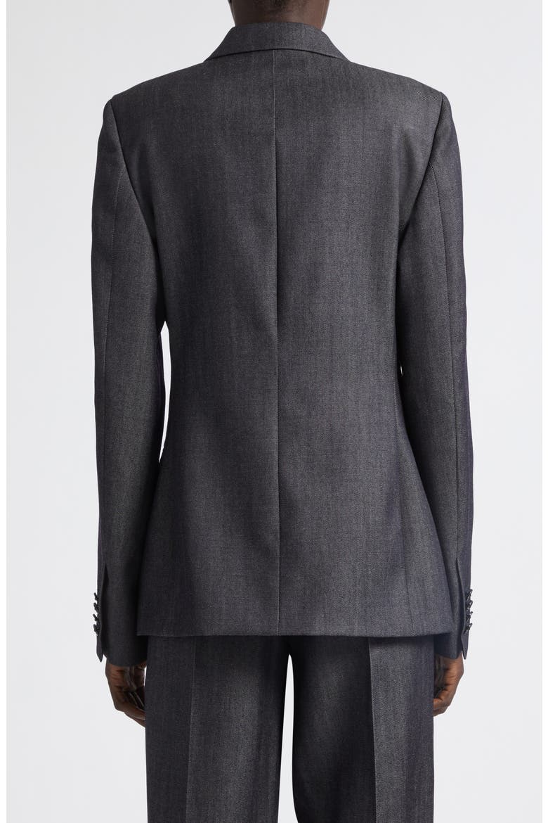 Double Breasted Wool Twill Jacket, Alternate, color, 4100 NAVY