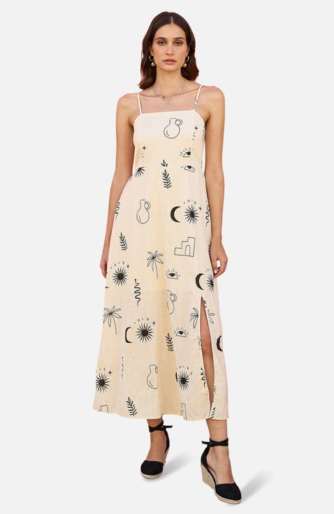 Mystic Print Midi Dress