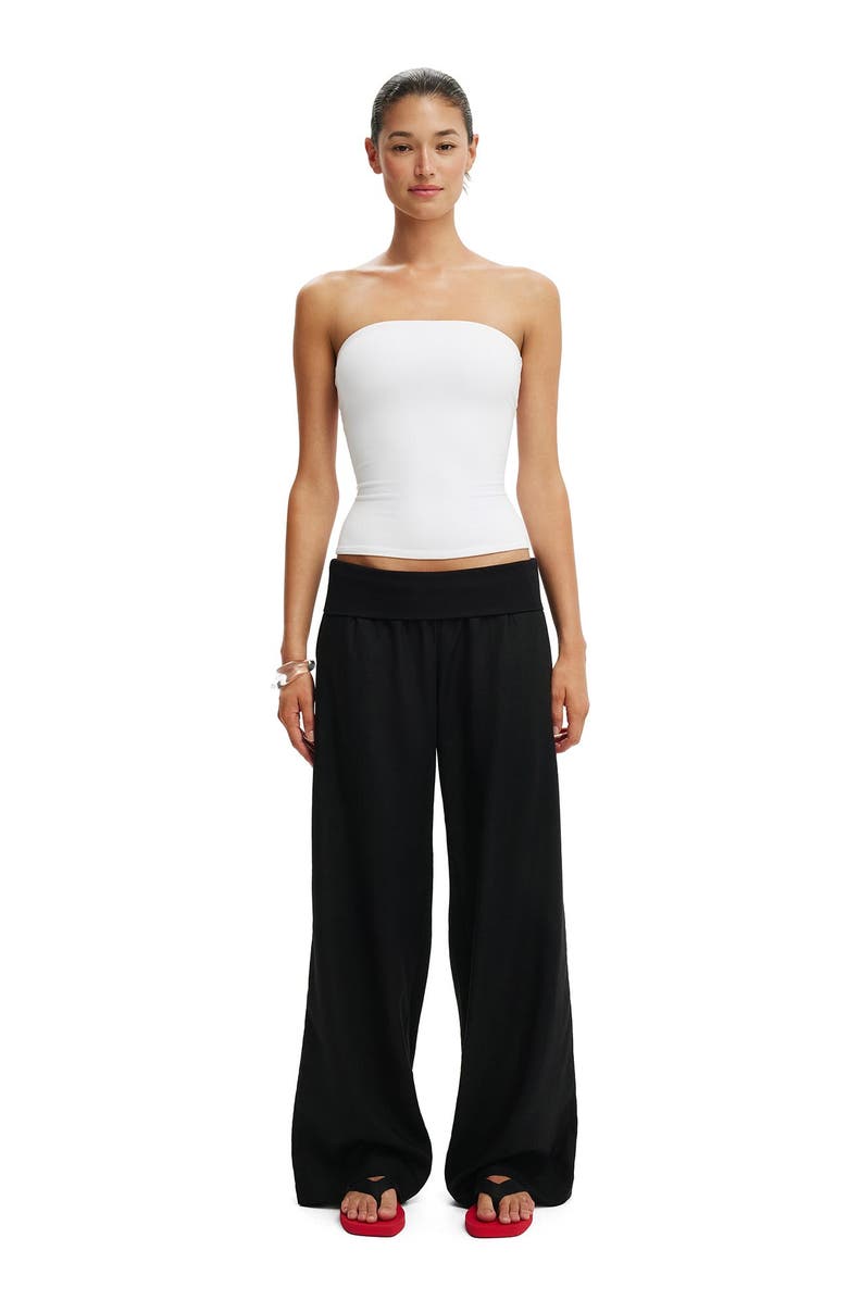 Cotton On Women's Haven Fold Over Pant, Alternate, color, Black