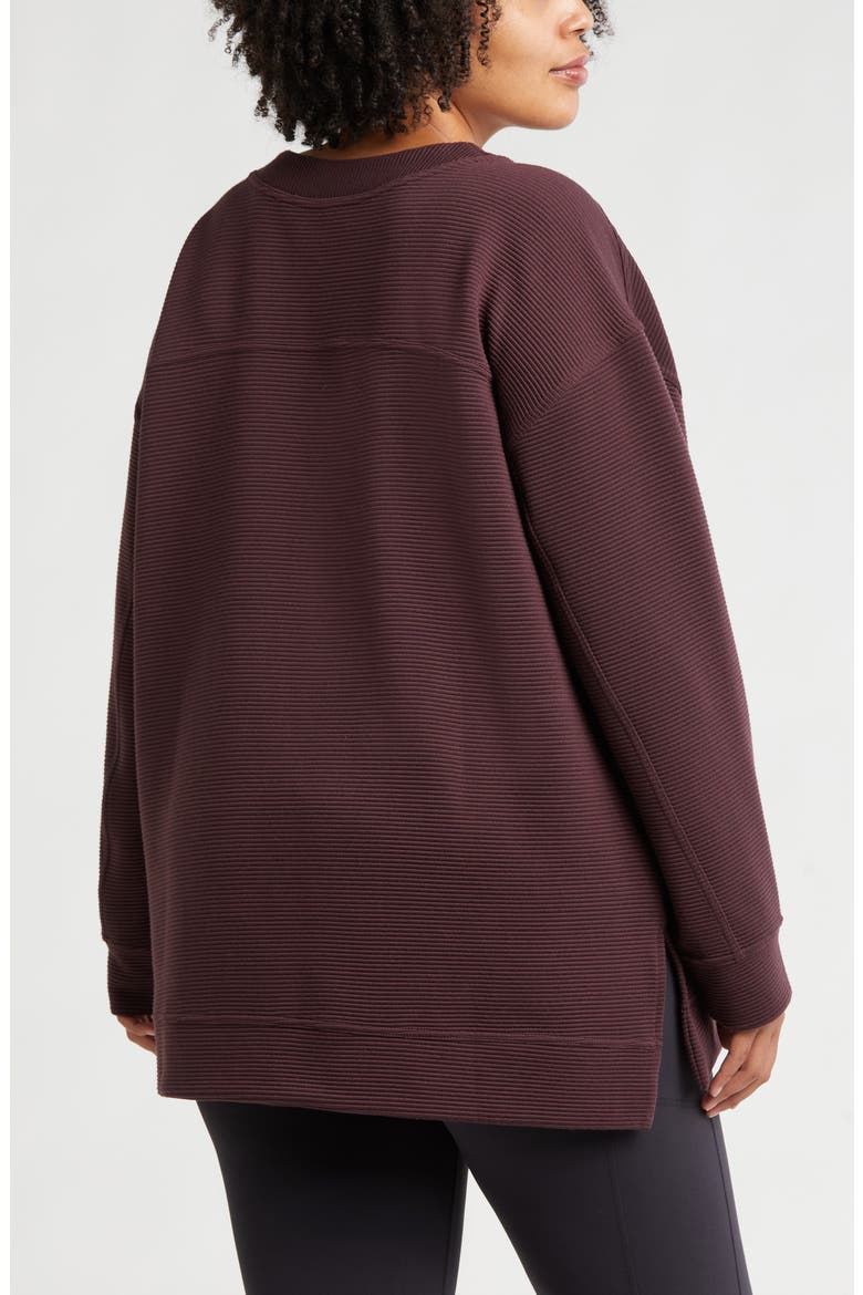 Kick Back Ottoman Knit Sweatshirt, Alternate, color, BURGUNDY FUDGE