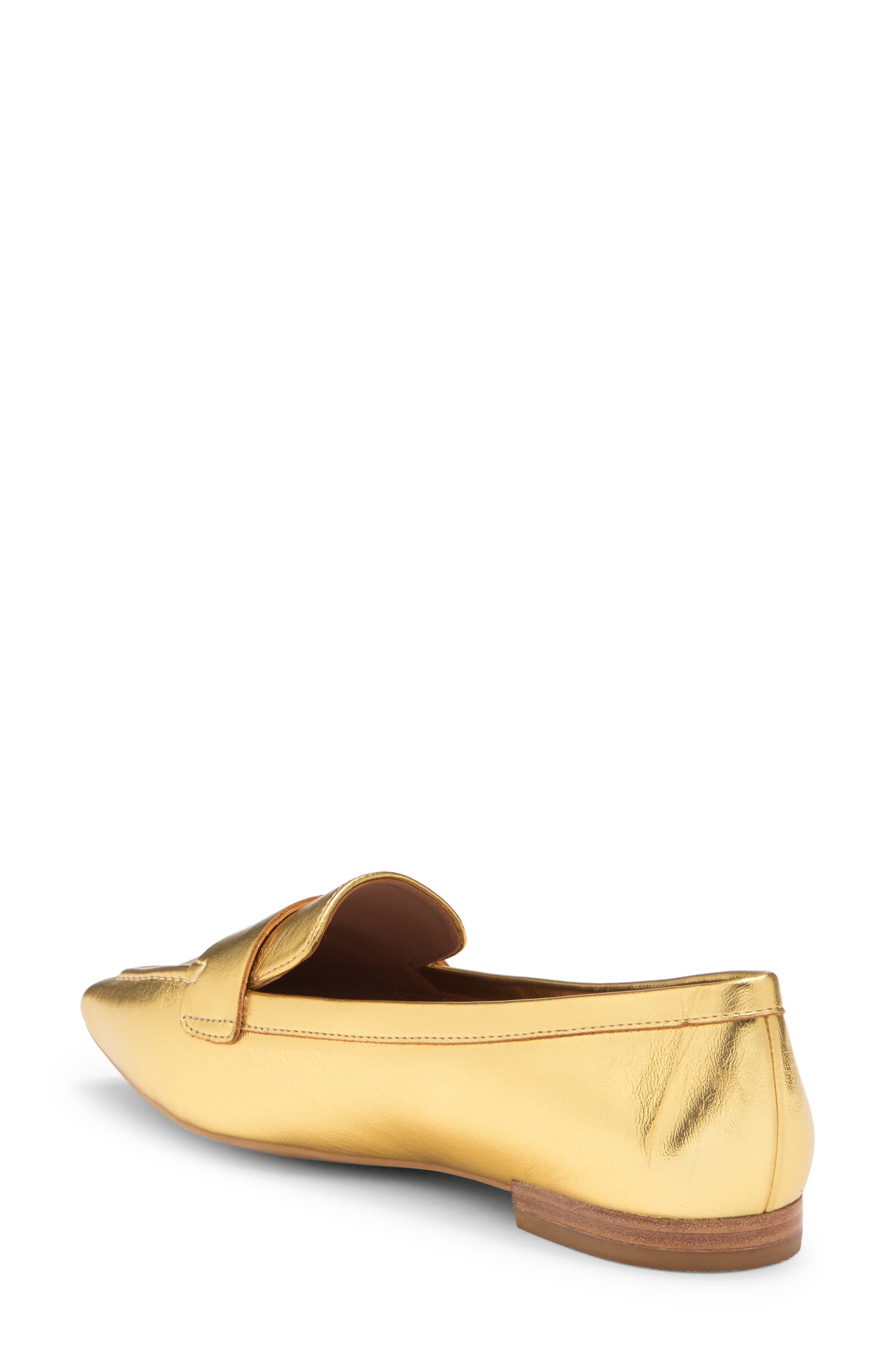Linea Paolo Marlys Pointed Toe Flat, Alternate, color, Gold