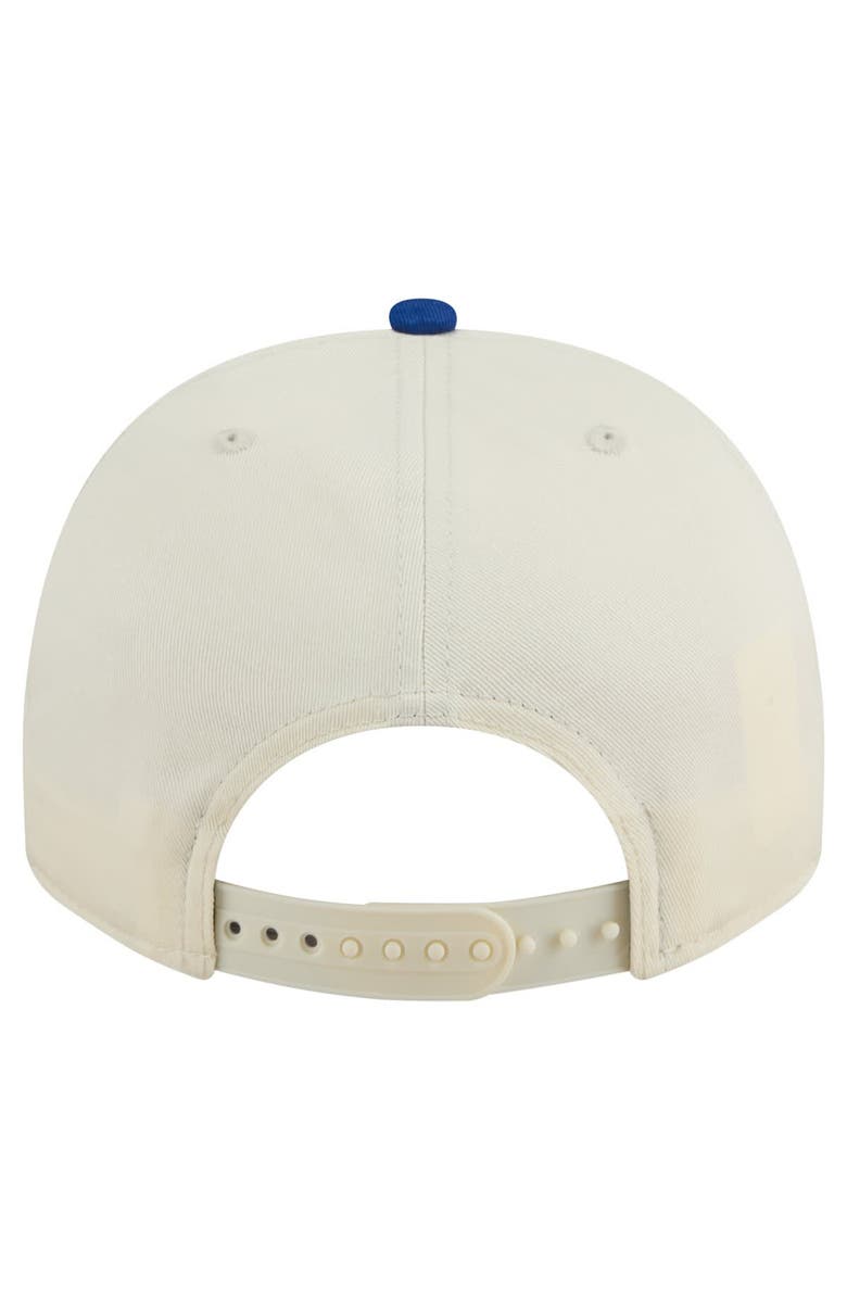 New Era Men's New Era Cream/Royal Kansas Jayhawks Vintage Chainstitch 9FIFTY A-Frame Snapback Hat, Alternate, color, 