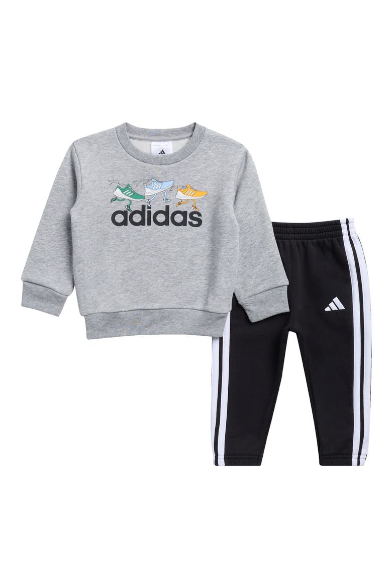 Kids' Graphic Fleece Sweatshirt & Joggers Set, Main, color, MEDIUM GREY HEATHER