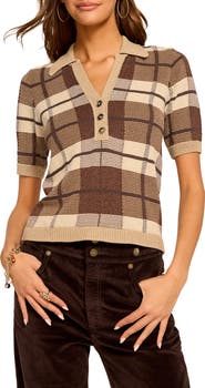 Ramy Brook Melanie Plaid Polo