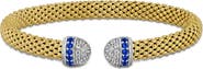Julianna B. Cubic Zirconia Popcorn Open Bangle Bracelet