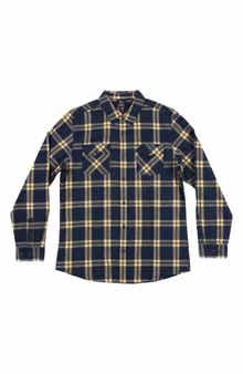 Plaid Flannel Button-Up Shirt