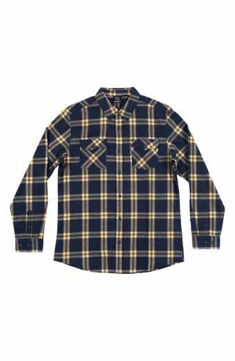 Plaid Flannel Button-Up Shirt