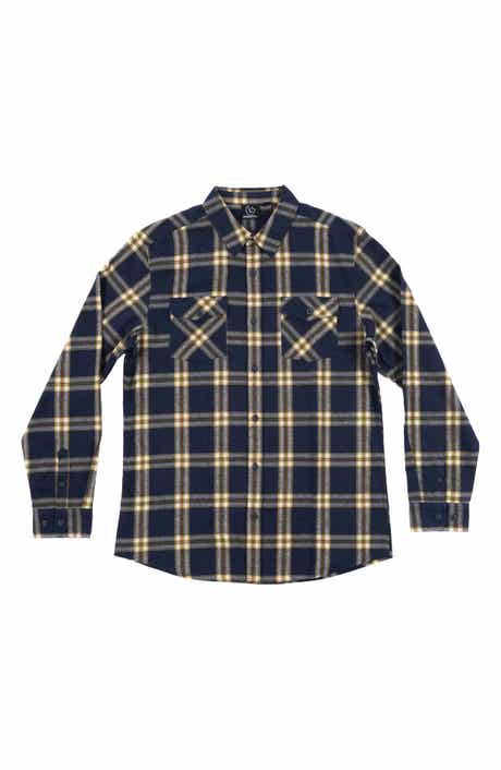 Plaid Flannel Button-Up Shirt