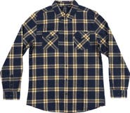 BURNSIDE Plaid Flannel Button-Up Shirt