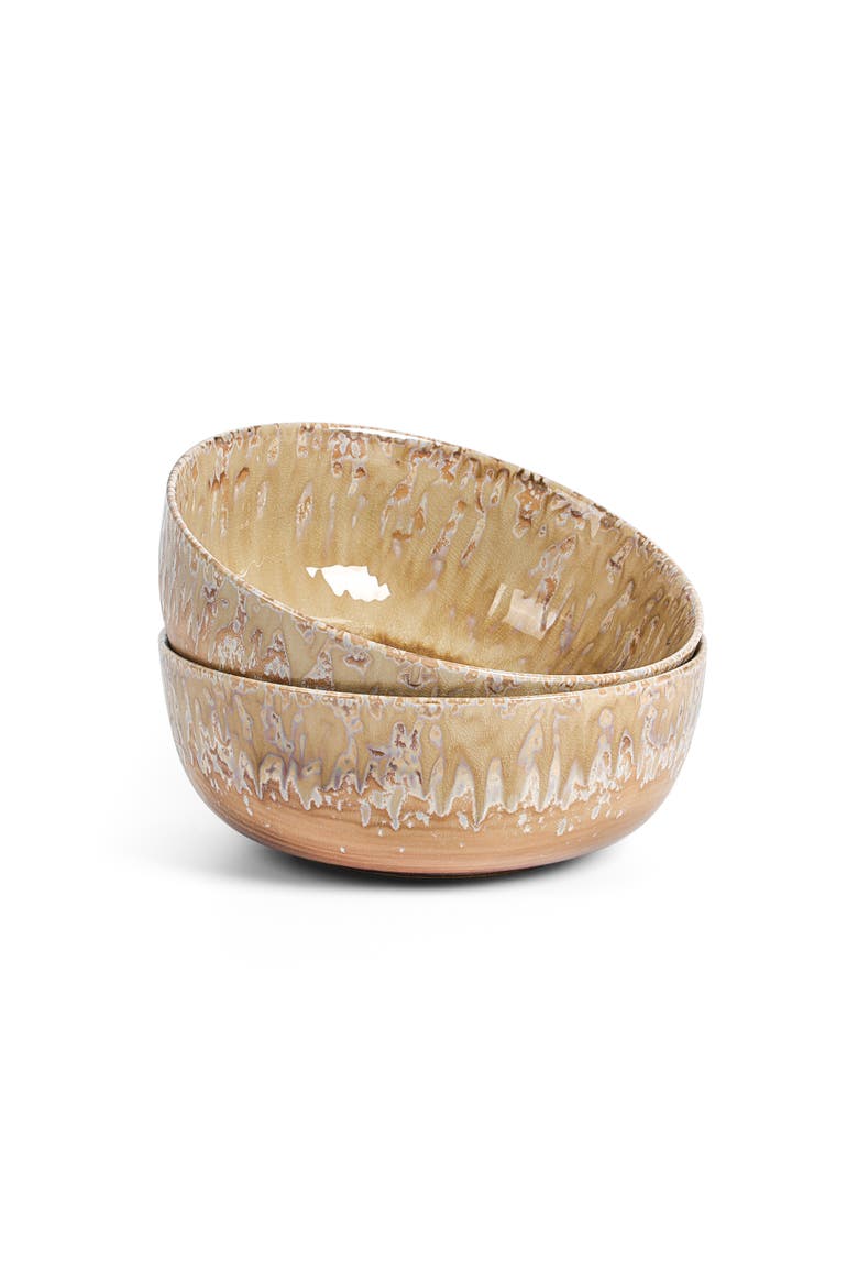 Hanami Stoneware Serving Bowl Set, Main, color, Beige