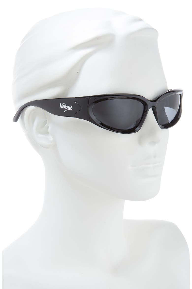 Frame 5 Rectangular Sunglasses, Alternate, color, BLACK/ BLACK