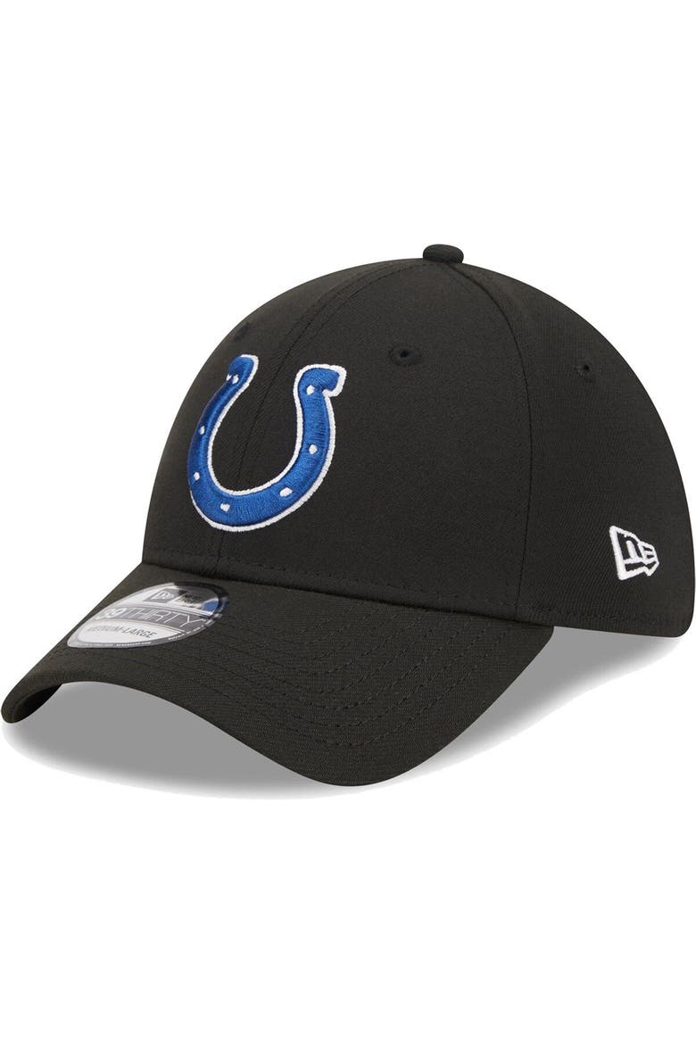 Men's New Era Black Indianapolis Colts  Main 39THIRTY Flex Hat, Main, color, Black