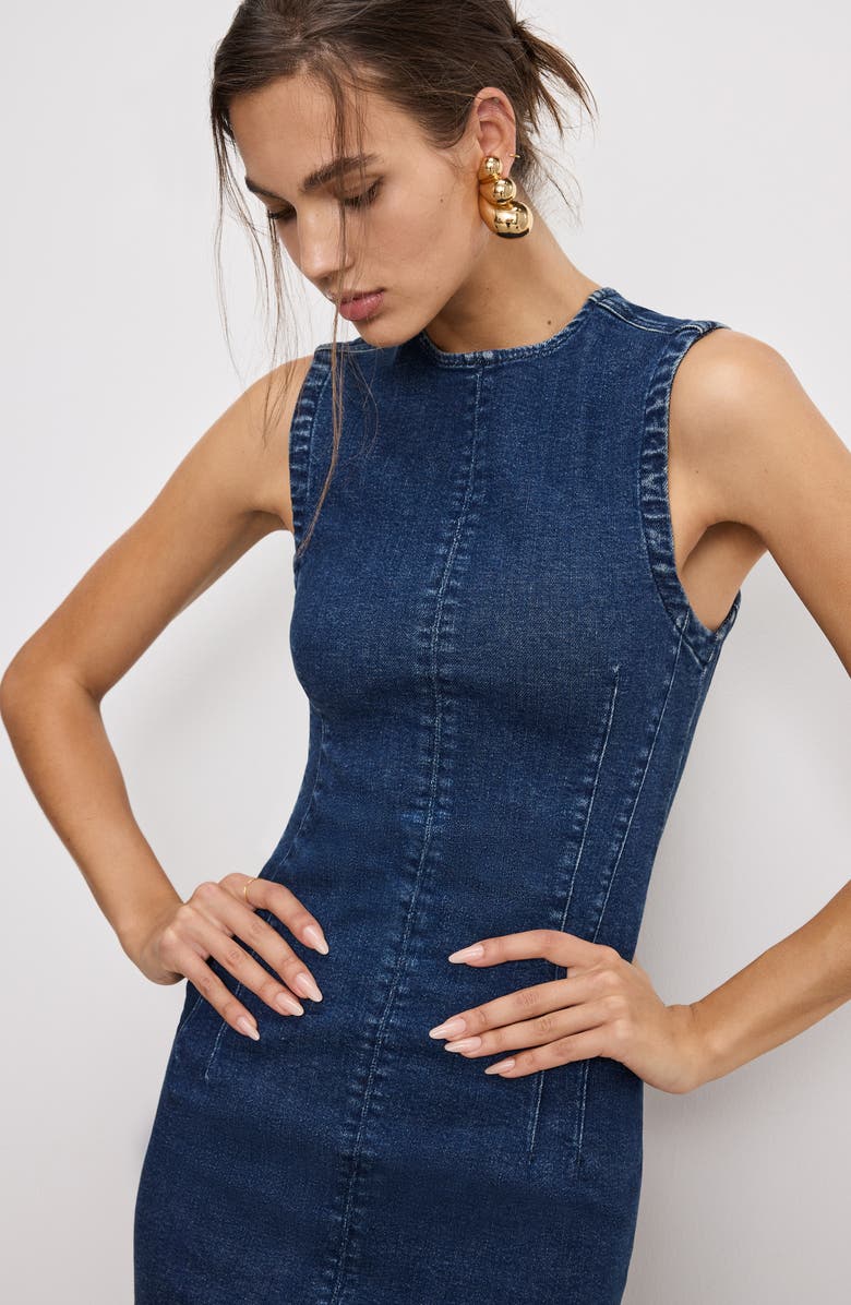 Good American Denim Midi Dress, Alternate, color, 