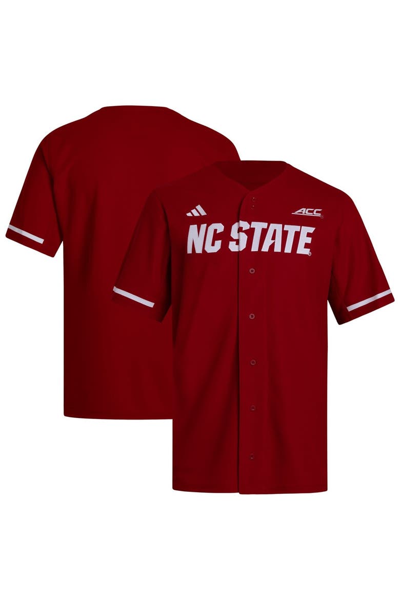 Men's adidas  Red NC State Wolfpack Replica Baseball Jersey, Main, color, Red