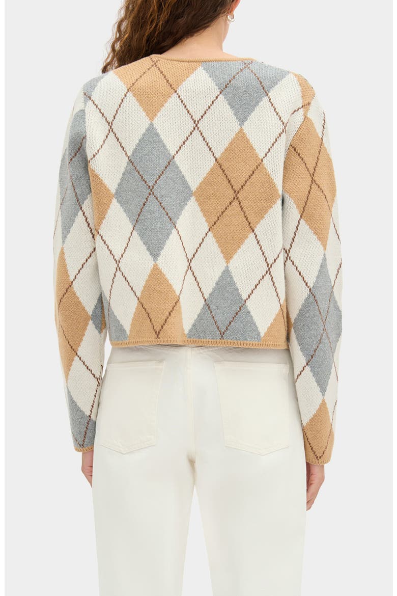 Aggie Argyle Cardigan, Alternate, color, GREY MIX